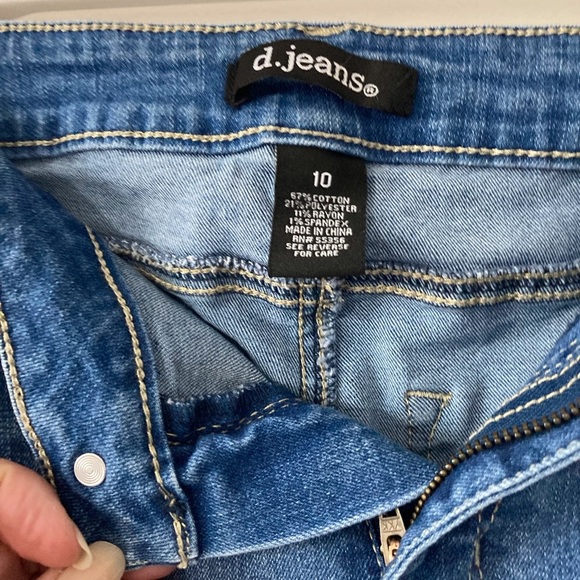 D Jeans Womens Slim Skinny Blue Stretch Dark Wash Mid Rise Denim 10 - Picture 7 of 7